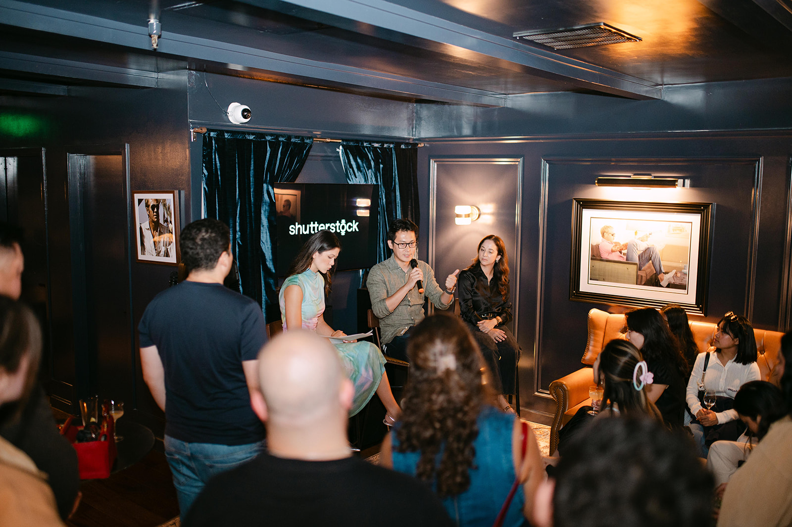 The panel and audience at Park Tavern